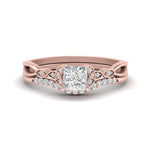 Load image into Gallery viewer, celtic-knot-split-princess-cut-diamond-engagement-ring-in-rose-gold-FD9609PR-NL-RG
