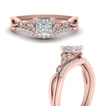Load image into Gallery viewer, celtic-knot-split-princess-cut-diamond-engagement-ring-in-rose-gold-FD9609PR-NL-RG
