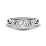 Load image into Gallery viewer, celtic-knot-split-princess-cut-diamond-engagement-ring-in-white-gold-FD9609PR-NL-WG
