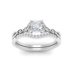 Load image into Gallery viewer, celtic-knot-split-princess-cut-diamond-engagement-ring-in-white-gold-FD9609PR-NL-WG
