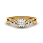 Load image into Gallery viewer, celtic-knot-split-princess-cut-diamond-engagement-ring-in-yellow-gold-FD9609PR-NL-YG

