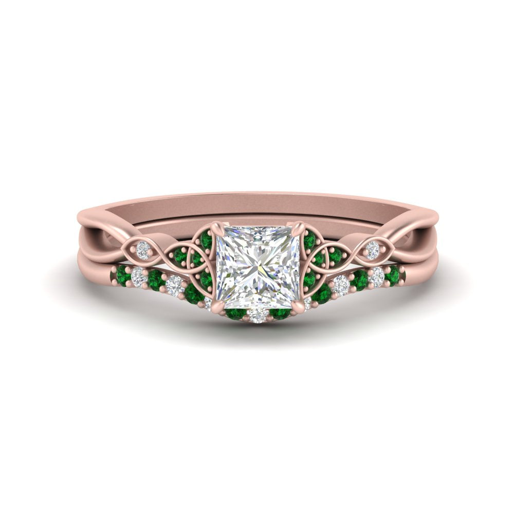 celtic-knot-split-princess-cut-emerald-engagement-ring-in-rose-gold-FD9609PRGEMGR-NL-RG