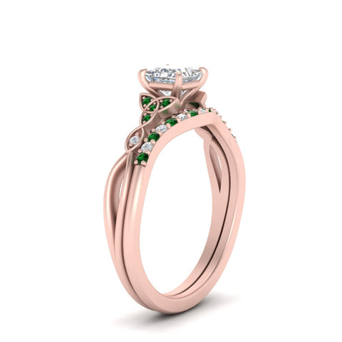 celtic-knot-split-princess-cut-emerald-engagement-ring-in-rose-gold-FD9609PRGEMGR-NL-RG