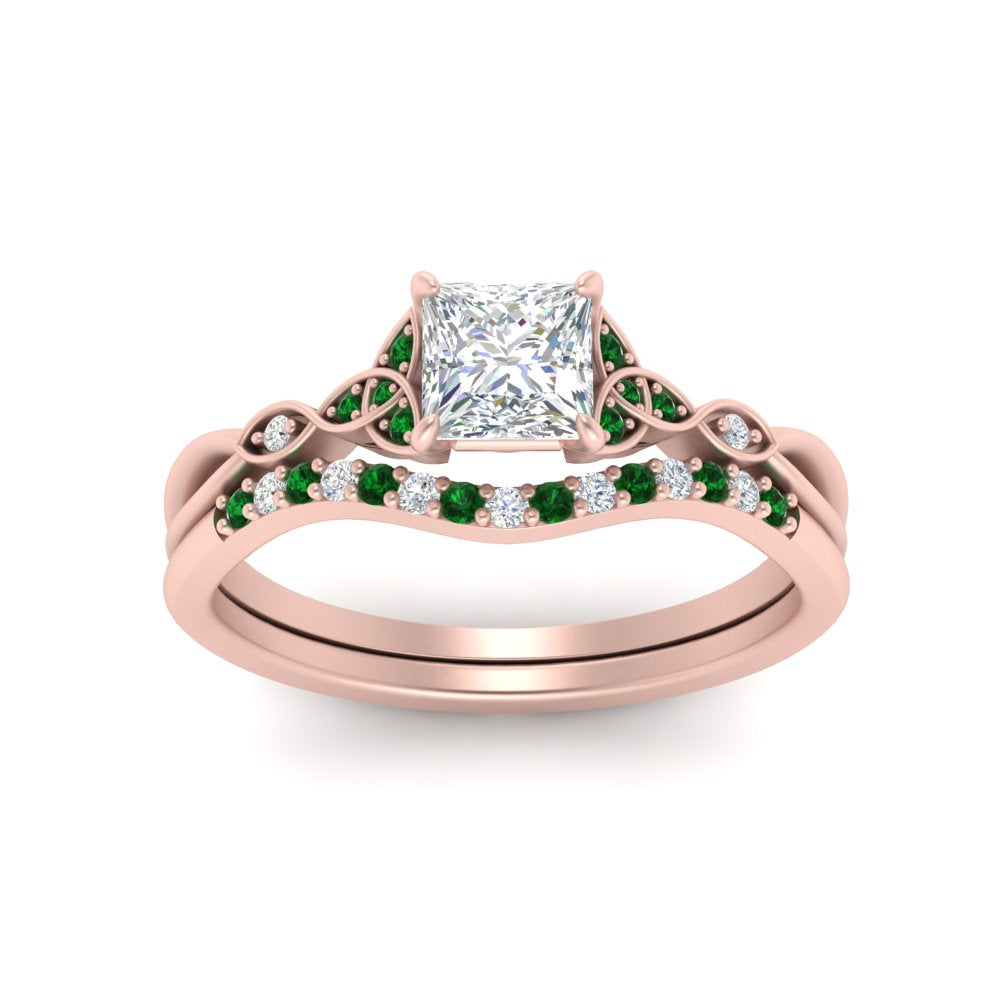 celtic-knot-split-princess-cut-emerald-engagement-ring-in-rose-gold-FD9609PRGEMGR-NL-RG