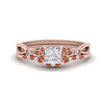 Load image into Gallery viewer, celtic-knot-split-princess-cut-orange-sapphire-engagement-ring-in-rose-gold-FD9609PRGSAOR-NL-RG
