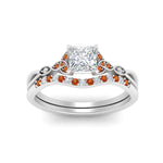 Load image into Gallery viewer, celtic-knot-split-princess-cut-orange-sapphire-engagement-ring-in-white-gold-FD9609PRGSAOR-NL-WG
