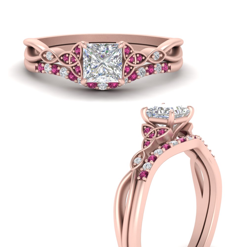 celtic-knot-split-princess-cut-pink-sapphire-engagement-ring-in-rose-gold-FD9609PRGSADRPI-NL-RG