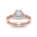Load image into Gallery viewer, celtic-knot-split-radiant-cut-diamond-engagement-ring-in-rose-gold-FD9609RA-NL-RG
