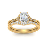 Load image into Gallery viewer, celtic-knot-split-radiant-cut-diamond-engagement-ring-in-yellow-gold-FD9609RA-NL-YG
