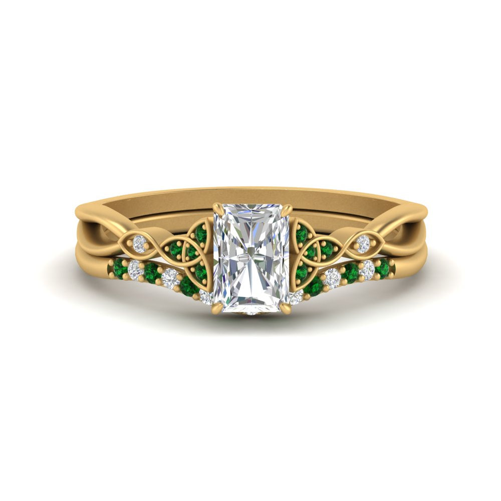 celtic-knot-split-radiant-cut-emerald-engagement-ring-in-yellow-gold-FD9609RAGEMGR-NL-YG