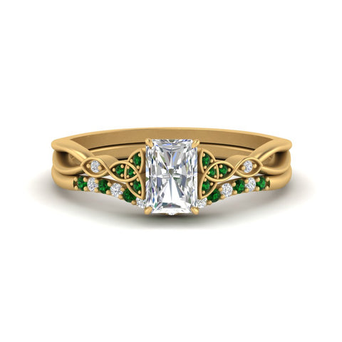 celtic-knot-split-radiant-cut-emerald-engagement-ring-in-yellow-gold-FD9609RAGEMGR-NL-YG