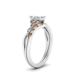 Load image into Gallery viewer, celtic-knot-split-radiant-cut-orange-sapphire-engagement-ring-in-white-gold-FD9609RAGSAOR-NL-WG
