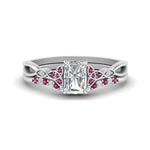 Load image into Gallery viewer, celtic-knot-split-radiant-cut-pink-sapphire-engagement-ring-in-white-gold-FD9609RAGSADRPI-NL-WG
