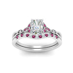 Load image into Gallery viewer, celtic-knot-split-radiant-cut-pink-sapphire-engagement-ring-in-white-gold-FD9609RAGSADRPI-NL-WG

