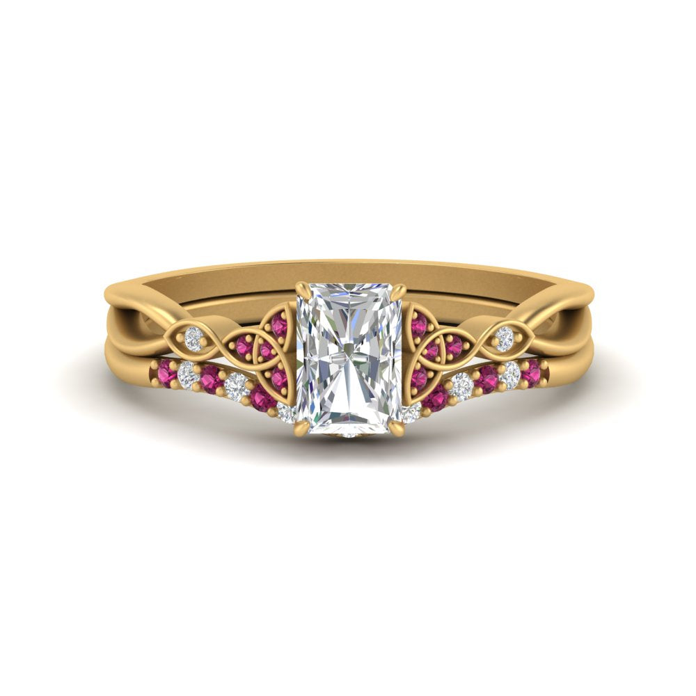 celtic-knot-split-radiant-cut-pink-sapphire-engagement-ring-in-yellow-gold-FD9609RAGSADRPI-NL-YG