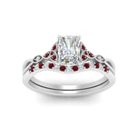 Load image into Gallery viewer, celtic-knot-split-radiant-cut-ruby-engagement-ring-in-white-gold-FD9609RAGRUDR-NL-WG