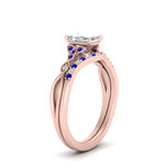 Load image into Gallery viewer, celtic-knot-split-radiant-cut-sapphire-engagement-ring-in-rose-gold-FD9609RAGSABL-NL-RG