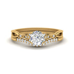 Load image into Gallery viewer, celtic-knot-split-round-cut-diamond-engagement-ring-in-yellow-gold-FD9609RO-NL-YG
