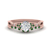 Load image into Gallery viewer, celtic-knot-split-round-cut-emerald-engagement-ring-in-rose-gold-FD9609ROGEMGR-NL-RG