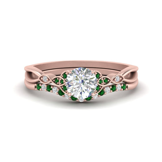 celtic-knot-split-round-cut-emerald-engagement-ring-in-rose-gold-FD9609ROGEMGR-NL-RG
