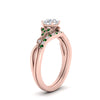 Load image into Gallery viewer, celtic-knot-split-round-cut-emerald-engagement-ring-in-rose-gold-FD9609ROGEMGR-NL-RG