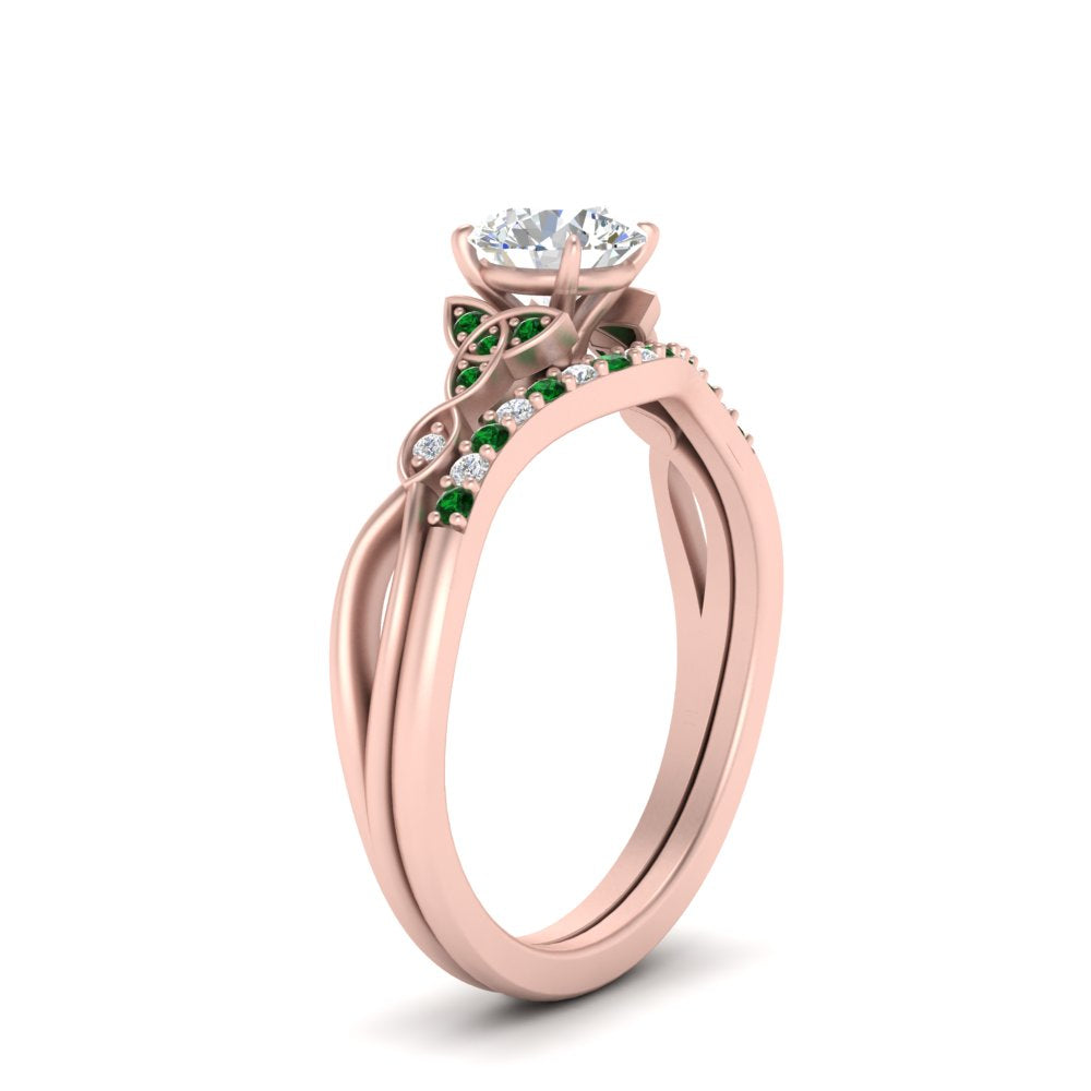 celtic-knot-split-round-cut-emerald-engagement-ring-in-rose-gold-FD9609ROGEMGR-NL-RG