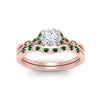 Load image into Gallery viewer, celtic-knot-split-round-cut-emerald-engagement-ring-in-rose-gold-FD9609ROGEMGR-NL-RG