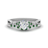 Load image into Gallery viewer, celtic-knot-split-round-cut-emerald-engagement-ring-in-white-gold-FD9609ROGEMGR-NL-WG