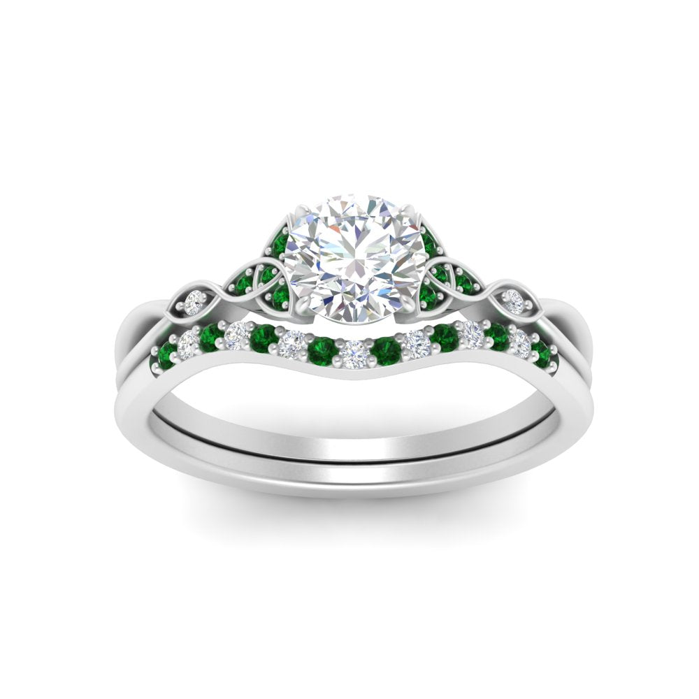 celtic-knot-split-round-cut-emerald-engagement-ring-in-white-gold-FD9609ROGEMGR-NL-WG