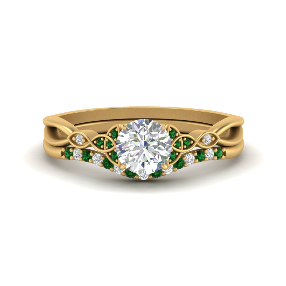 celtic-knot-split-round-cut-emerald-engagement-ring-in-yellow-gold-FD9609ROGEMGR-NL-YG