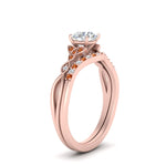 Load image into Gallery viewer, celtic-knot-split-round-cut-orange-sapphire-engagement-ring-in-rose-gold-FD9609ROGSAOR-NL-RG
