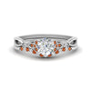 Load image into Gallery viewer, celtic-knot-split-round-cut-orange-sapphire-engagement-ring-in-white-gold-FD9609ROGSAOR-NL-WG