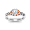 Load image into Gallery viewer, celtic-knot-split-round-cut-orange-sapphire-engagement-ring-in-white-gold-FD9609ROGSAOR-NL-WG
