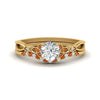 Load image into Gallery viewer, celtic-knot-split-round-cut-orange-sapphire-engagement-ring-in-yellow-gold-FD9609ROGSAOR-NL-YG