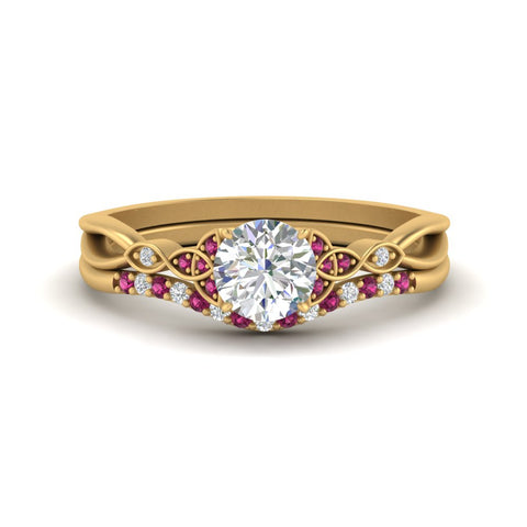 celtic-knot-split-round-cut-pink-sapphire-engagement-ring-in-yellow-gold-FD9609ROGSADRPI-NL-YG