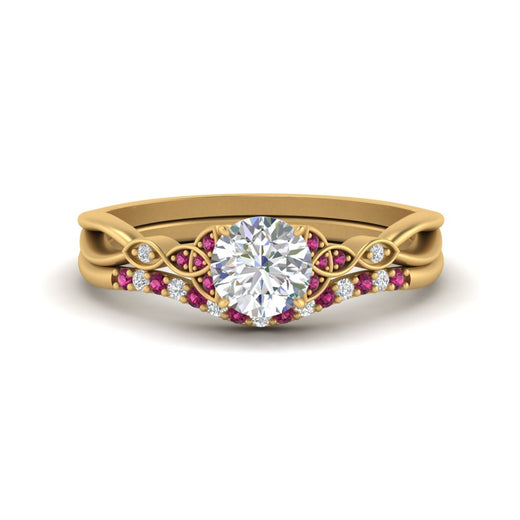 celtic-knot-split-round-cut-pink-sapphire-engagement-ring-in-yellow-gold-FD9609ROGSADRPI-NL-YG