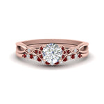 Load image into Gallery viewer, celtic-knot-split-round-cut-ruby-engagement-ring-in-rose-gold-FD9609ROGRUDR-NL-RG
