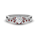 Load image into Gallery viewer, celtic-knot-split-round-cut-ruby-engagement-ring-in-white-gold-FD9609ROGRUDR-NL-WG
