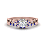 Load image into Gallery viewer, celtic-knot-split-round-cut-sapphire-engagement-ring-in-rose-gold-FD9609ROGSABL-NL-RG

