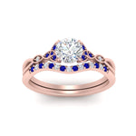 Load image into Gallery viewer, celtic-knot-split-round-cut-sapphire-engagement-ring-in-rose-gold-FD9609ROGSABL-NL-RG
