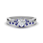 Load image into Gallery viewer, celtic-knot-split-round-cut-sapphire-engagement-ring-in-white-gold-FD9609ROGSABL-NL-WG
