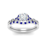 Load image into Gallery viewer, celtic-knot-split-round-cut-sapphire-engagement-ring-in-white-gold-FD9609ROGSABL-NL-WG
