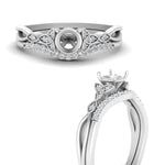 Load image into Gallery viewer, celtic-knot-split-semi-mount-diamond-engagement-ring-in-white-gold-FD9609SM-NL-WG