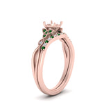Load image into Gallery viewer, celtic-knot-split-semi-mount-emerald-engagement-ring-in-rose-gold-FD9609SMGEMGR-NL-RG