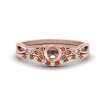 Load image into Gallery viewer, celtic-knot-split-semi-mount-orange-sapphire-engagement-ring-in-rose-gold-FD9609SMGSAOR-NL-RG