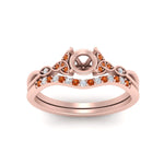 Load image into Gallery viewer, celtic-knot-split-semi-mount-orange-sapphire-engagement-ring-in-rose-gold-FD9609SMGSAOR-NL-RG