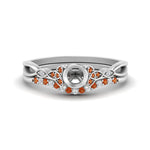 Load image into Gallery viewer, celtic-knot-split-semi-mount-orange-sapphire-engagement-ring-in-white-gold-FD9609SMGSAOR-NL-WG