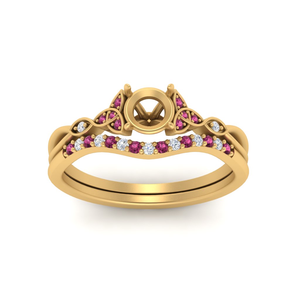celtic-knot-split-semi-mount-pink-sapphire-engagement-ring-in-yellow-gold-FD9609SMGSADRPI-NL-YG