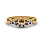 Load image into Gallery viewer, celtic-knot-split-semi-mount-sapphire-engagement-ring-in-yellow-gold-FD9609SMGSABL-NL-YG