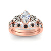 Load image into Gallery viewer, celtic-marquise-cut-black-diamond-wedding-ring-set-in-rose-gold-fdens2255mqgblackangle5-nl-rg-ws1.jpg